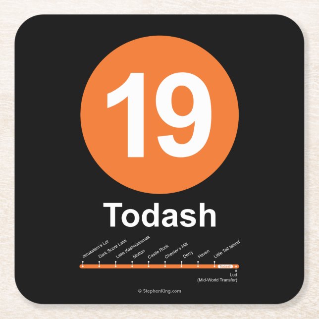 Todash Square Paper Coaster (Front)