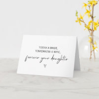 Today a bride, Tomorrow a wife Folded Card