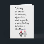 Today A Funny Happy Birthday Poem Card<br><div class="desc">A funny happy birthday card, featuring a bad poem and illustration, about the fact that your birthday isn't a national holiday but you're not alone in being slighted. Our character, tillie, is wearing a birthday hat and standing next to a mummy (famously played by, Lon Chaney) also wearing a birthday...</div>