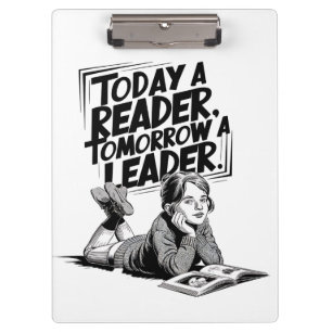 Today a Reader - Book Reading Girl - Bookworm Girl Clipboard