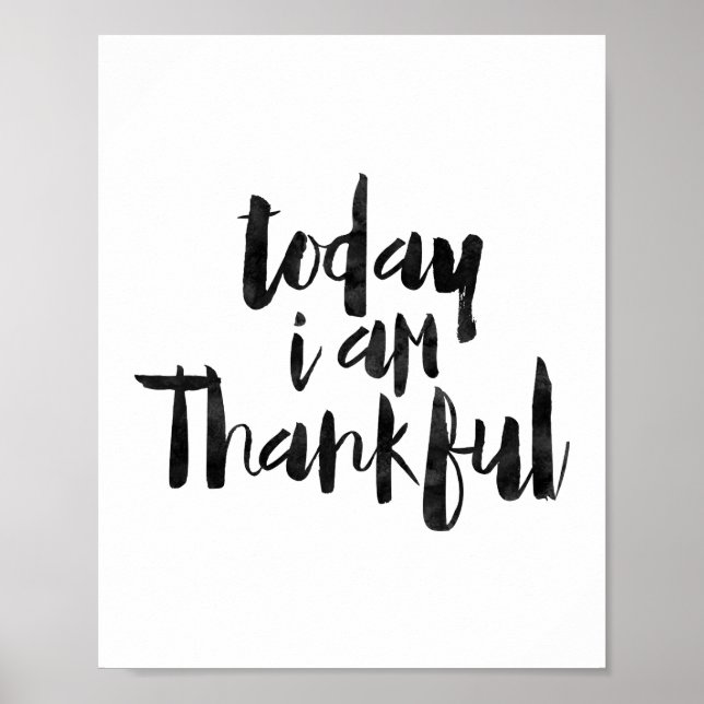 Today I Am Thankful Poster (Front)
