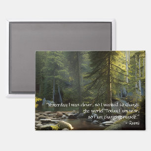 Today I Am Wise Quote Nature Landscape Magnet