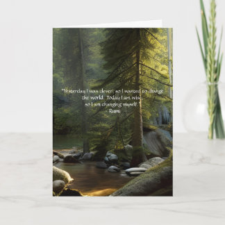 Today I Am Wise Rumi Quote Scenic Card
