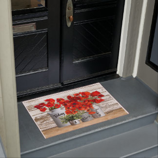 Today I Choose Joy Poppies Doormat