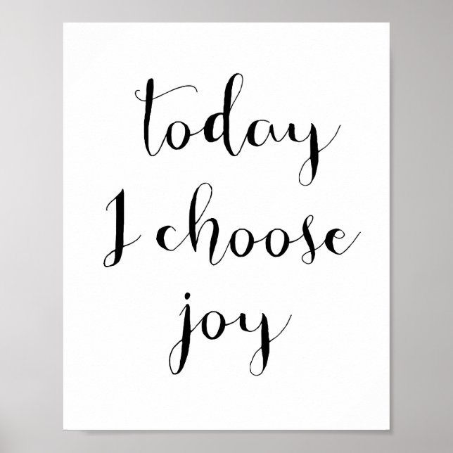 Today i choose joy poster (Front)