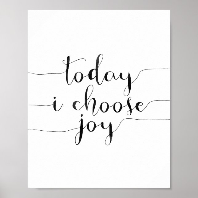 Today I Choose Joy Poster (Front)