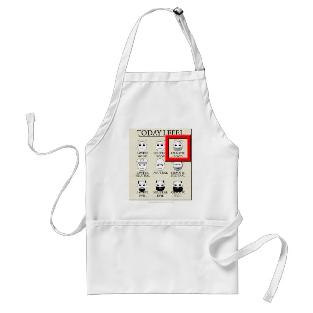 Today I Feel Chaotic Good Standard Apron (Front)