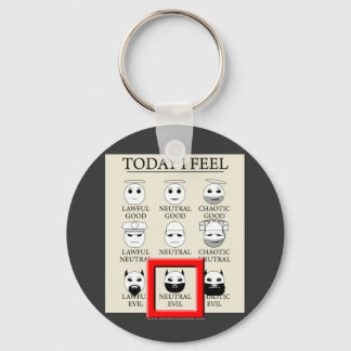 Today I Feel Neutral Evil Keychain