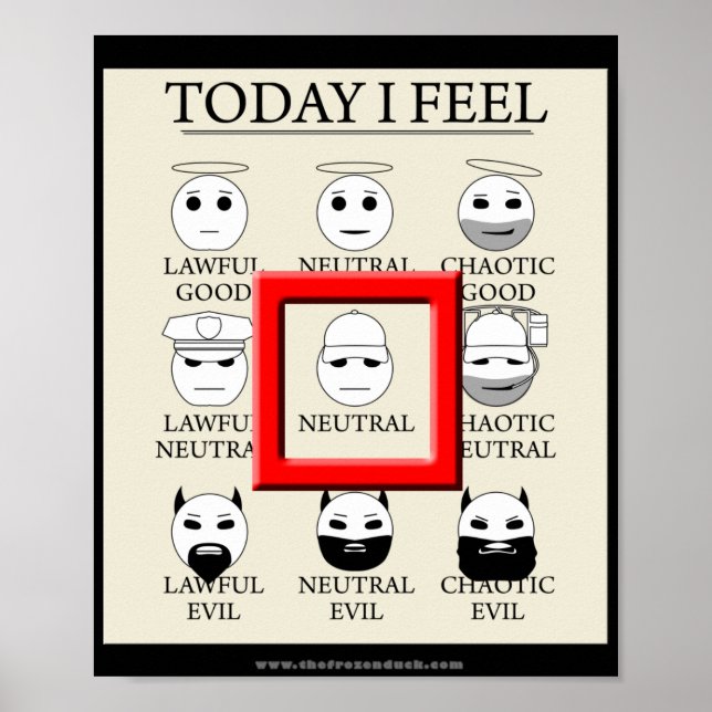 Today I Feel Neutral Poster (Front)