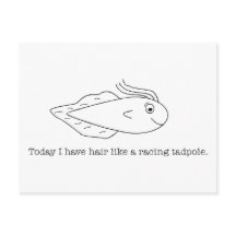 Today I have hair like a racing tadpole