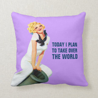 Today I Plan To Take Over The World Throw Pillow