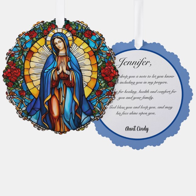 Today I Prayed For You Custom St. Mary  Ornament Card (Front/Back)