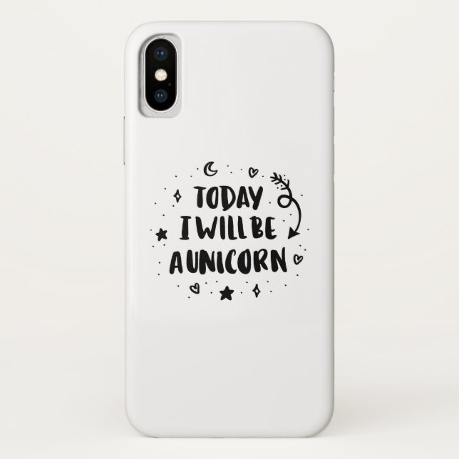 Today I Will Be A Unicorn Case-Mate iPhone Case (Back)