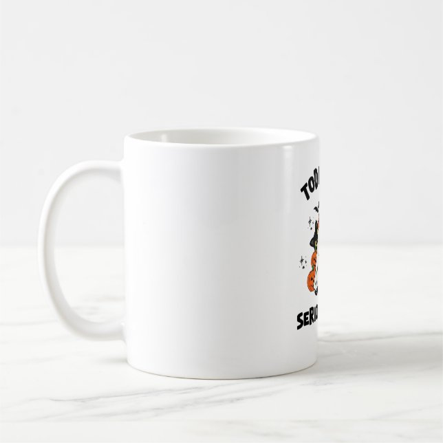 TODAY I'M A SERIOUS GHOST COFFEE PUMPKIN HALLOWEEN COFFEE MUG (Left)