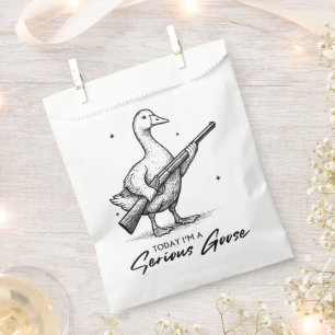 Today I'm A Serious Goose Lovers Goose With Gun Favour Bag