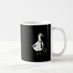 Today Im Serious Goose Briefcase Funny Silly Humor Coffee Mug