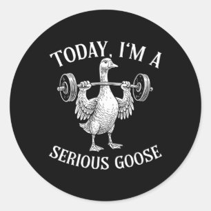 Today I'm Serious Goose Classic Round Sticker