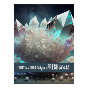 Today is a Good Day Fresh Start Motivational Quote Poster