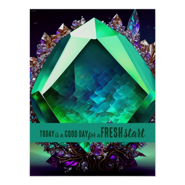 Today is a Good Day Fresh Start Motivational Quote Poster (Front)