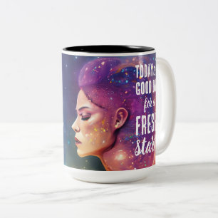 Today is a Good Day Fresh Start Motivational Quote Two-Tone Coffee Mug