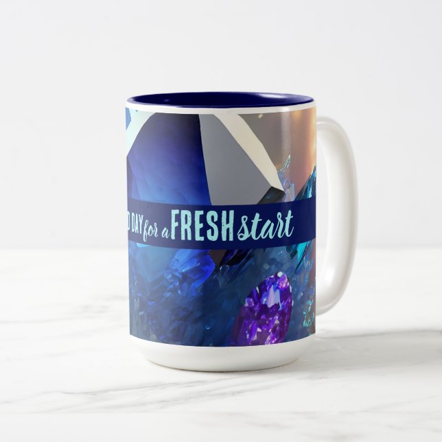 Today is a Good Day Fresh Start Motivational Quote Two-Tone Coffee Mug (Front Right)
