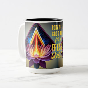Today is a Good Day Fresh Start Motivational Quote Two-Tone Coffee Mug