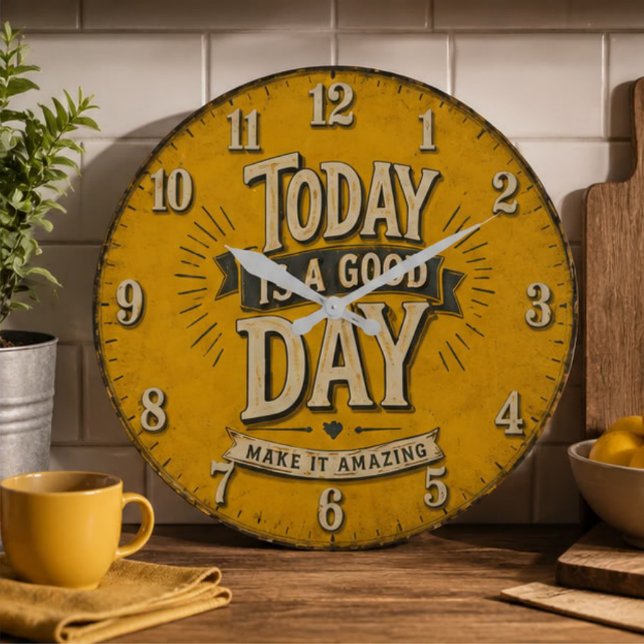 Today Is a Good Day  Large Clock (Creator Uploaded)