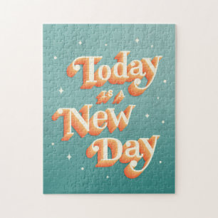 Today Is A New Day Positive Quote Puzzle