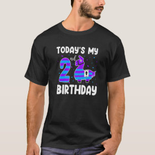 Today Is My 2nd Birthday  Kids Boys Girls Llama Al T-Shirt