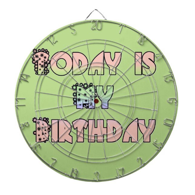 Today is My Birthday Art Print Dartboard (Front)