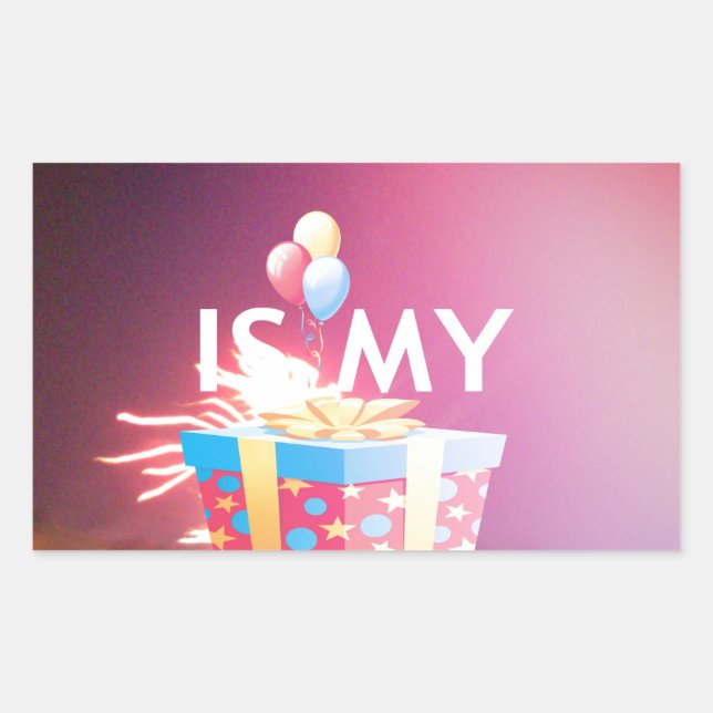 Today is My Birthday Art Print Sticker (Front)