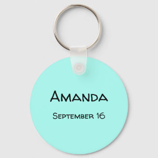 Today Is My Birthday Cake Slice Custom Name Date Keychain
