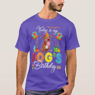 Today Is My Dog's Birthday Funny Pit Bull Dog Love T-Shirt