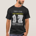 Today Is My Twin Brother's 17Th Birthday Party 17 T-Shirt<br><div class="desc">Are you looking for Twins Birthday Ideas For Family Make your party more funny with this hilarious shirt. Perfect tee to wear at Brothers Twins Birthday, Twins Birthday Tee, birthday party. sarcastic saying birthdays Funny birthday squad twins Bday Shirt Grab this twins birthday shirt as Twins Birthday Ideas For Family...</div>