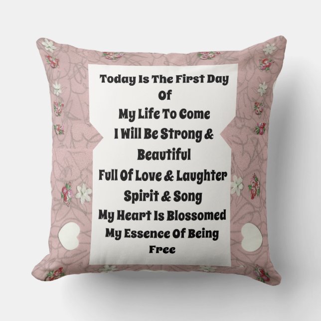Today Is Throw Pillow (Front)