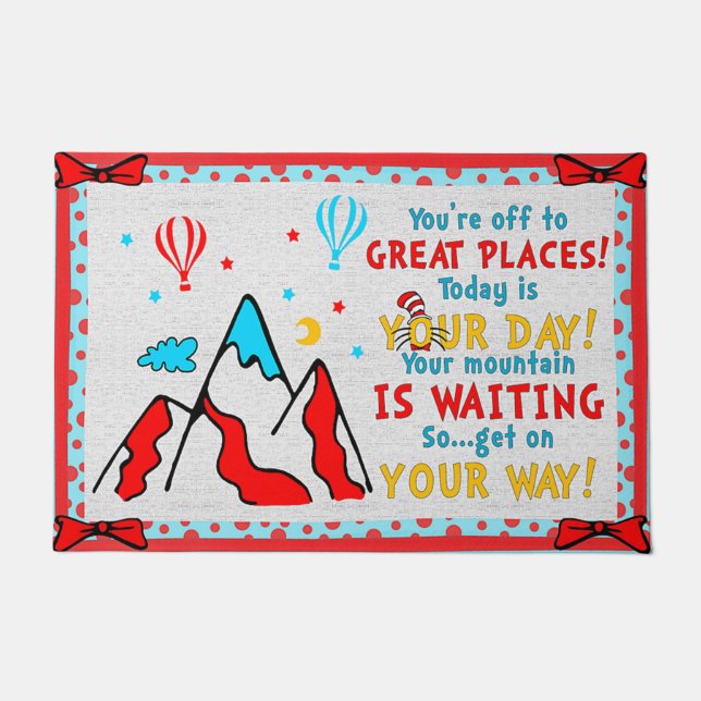 Today Is Your Day Mat, Mountain  Doormat (Front)