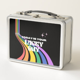 Today is your lucky day, Lucky, Luckiest Girl Metal Lunch Box