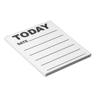 TODAY list large print bold lines for low vision Notepad