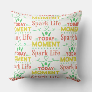 Today Moment, Spark Life Tote Bag Throw Pillow