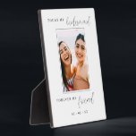 Today My Bridesmaid Forever My Friend Photo Plaque<br><div class="desc">A lovely bridesmaid photo gift with the the phrase "today my bridesmaid forever my friend" in black font. Personalize with your favourite with photo of you and your bridesmaid and wedding date.</div>