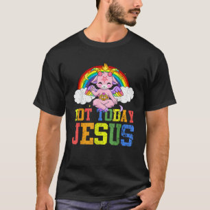 Today Not Jesus Cute Baphomet LBGT Satan Goat Gay T-Shirt