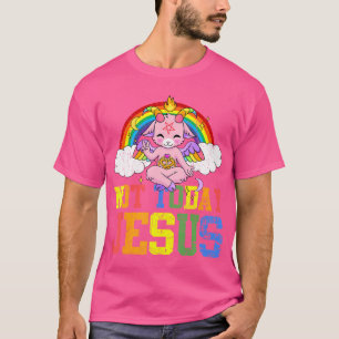 Today Not Jesus Cute Baphomet Lbgt Satan Goat Gay  T-Shirt