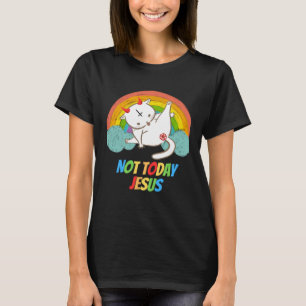 Today Not Jesus Devil Worship  Satanic Hail Satan T-Shirt