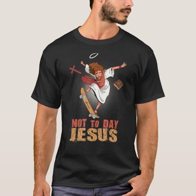 Today Not Jesus Satan Goat Satanic Rainbow Satanis T-Shirt (Front)