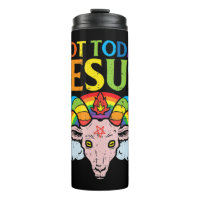 Today Not Jesus Satan Goat Satanic Rainbow Satanis