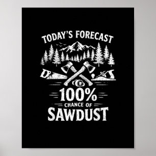 Today’s Forecast 100 Percent Chance Of Sawdust Woo Poster