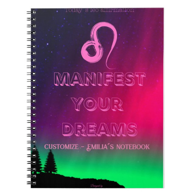 Today´s Leo Affirmation  Notebook (Front)