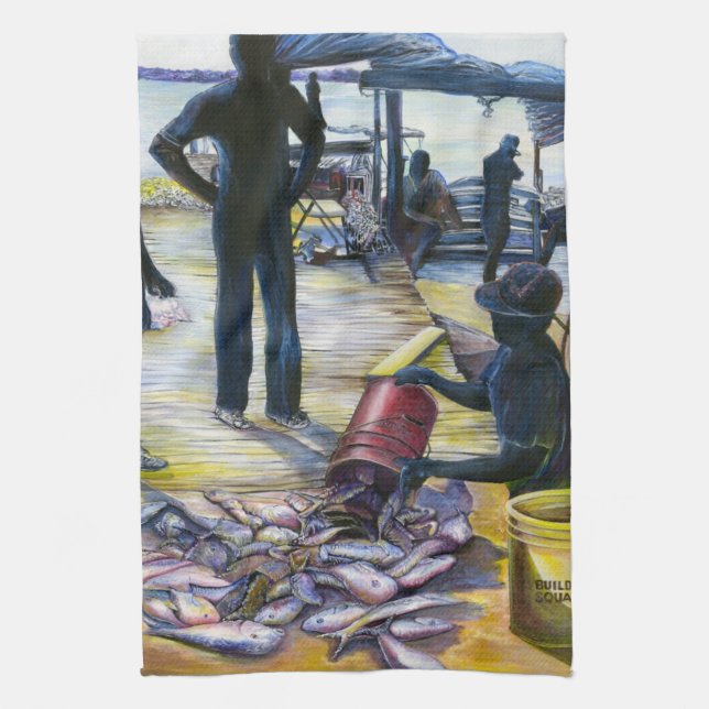 Today’s Menu, Harbour Island Kitchen Towel (Vertical)