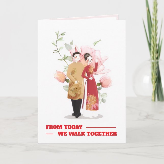 Today We Are Together folded invitation card (Front)