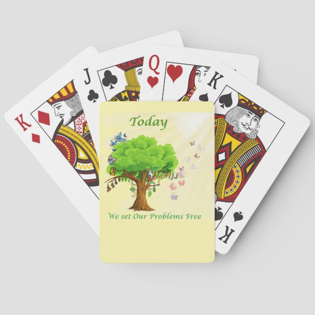 Today We Set Our Problems Free Playing Cards (Back)